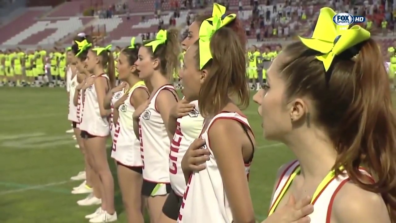Sasha Sings the National Anthem at Italian Bowl 2017