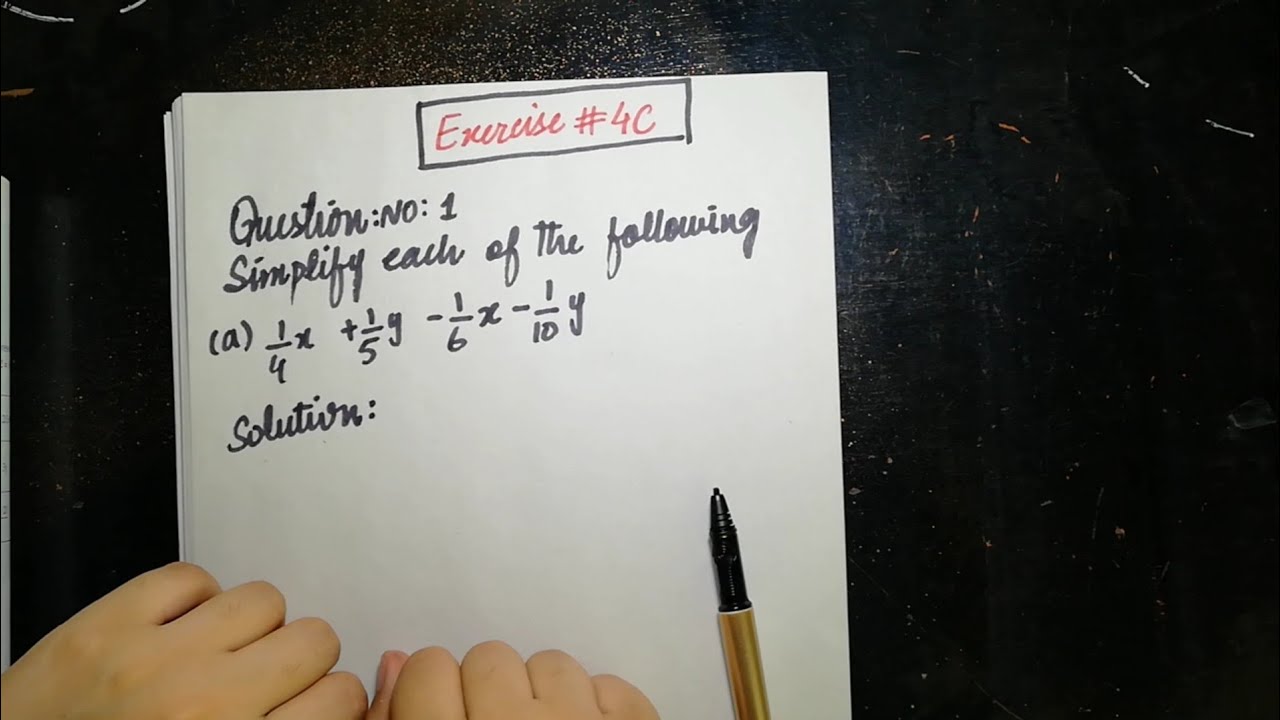 Mathematics Book 1 (D1) |  7th Edition | Exercise # 4C | Q # 1 | Ifra Syed | in Urdu\Hindi