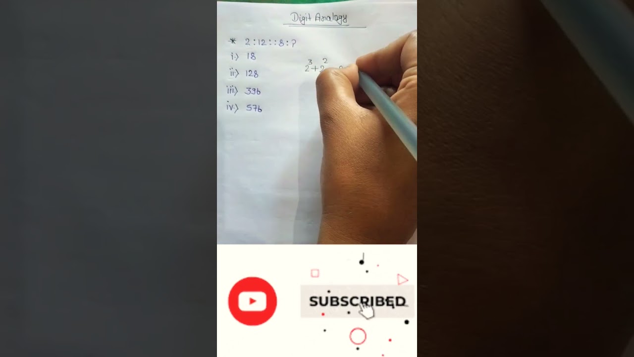 digit analogy reasoning tricks ssc level 