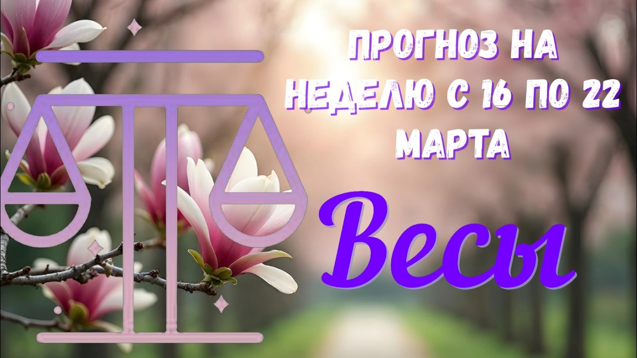 ВЕСЫ ♎️Таро прогноз на неделю с 16 по 22 марта.