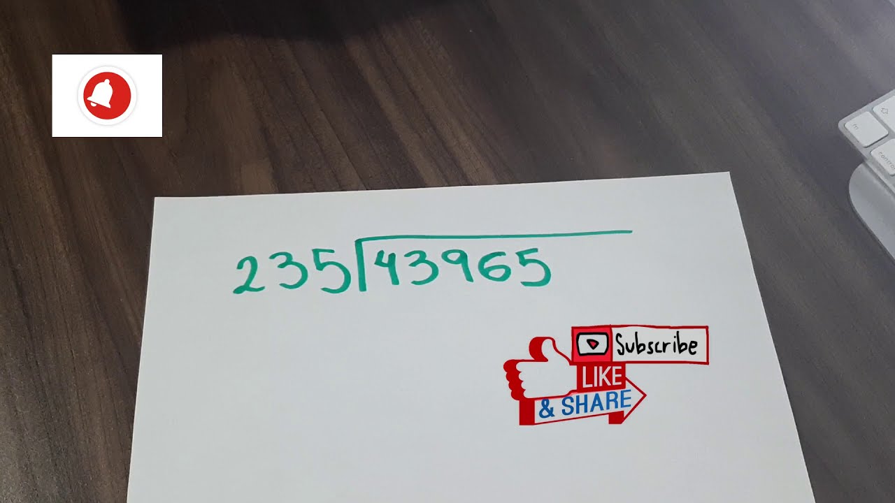 Cómo se hace una división de tres cifras afuera (en el divisor) paso a paso fácilmente.