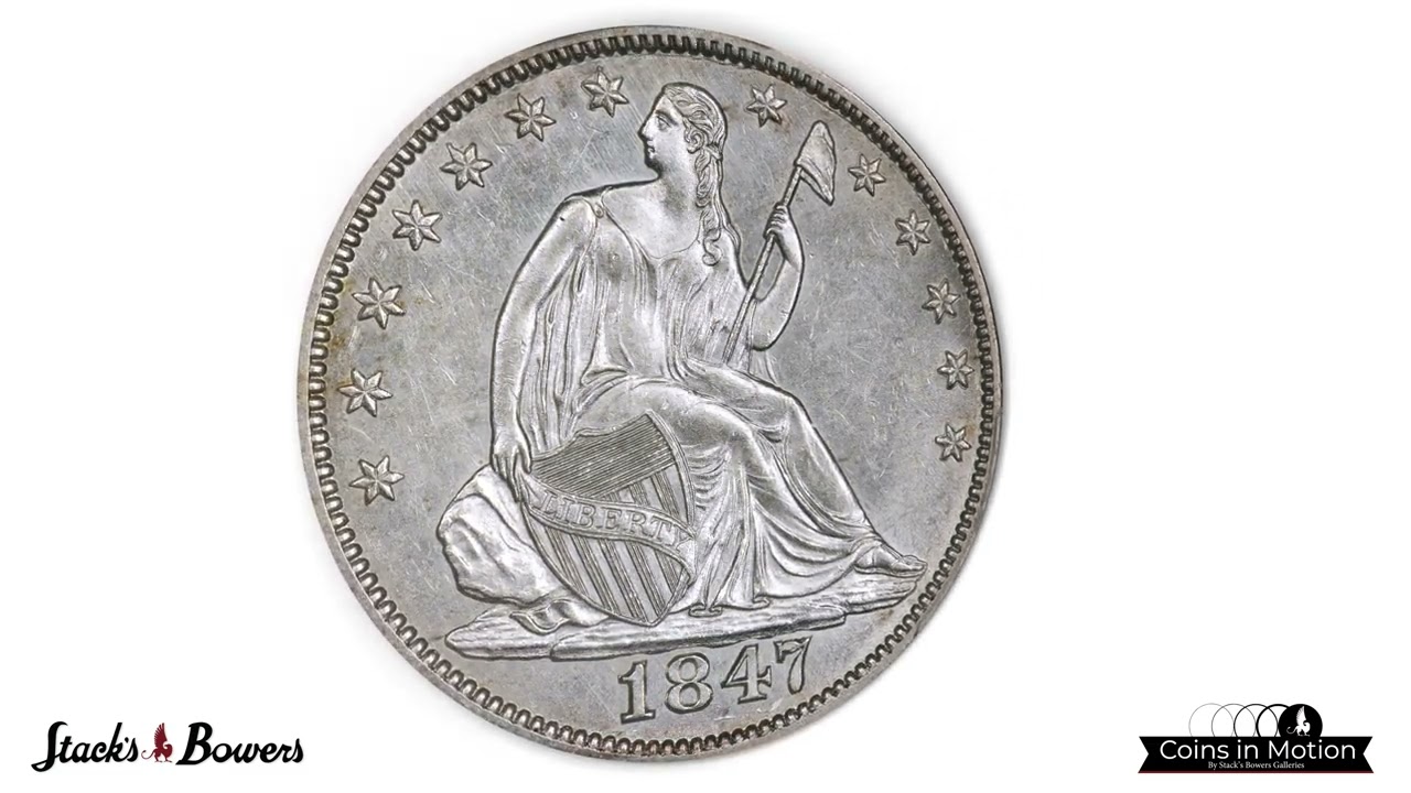 1847/6 Liberty Seated Half Dollar. WB-9, FS-301. Rarity-5. MS-62 (PCGS).