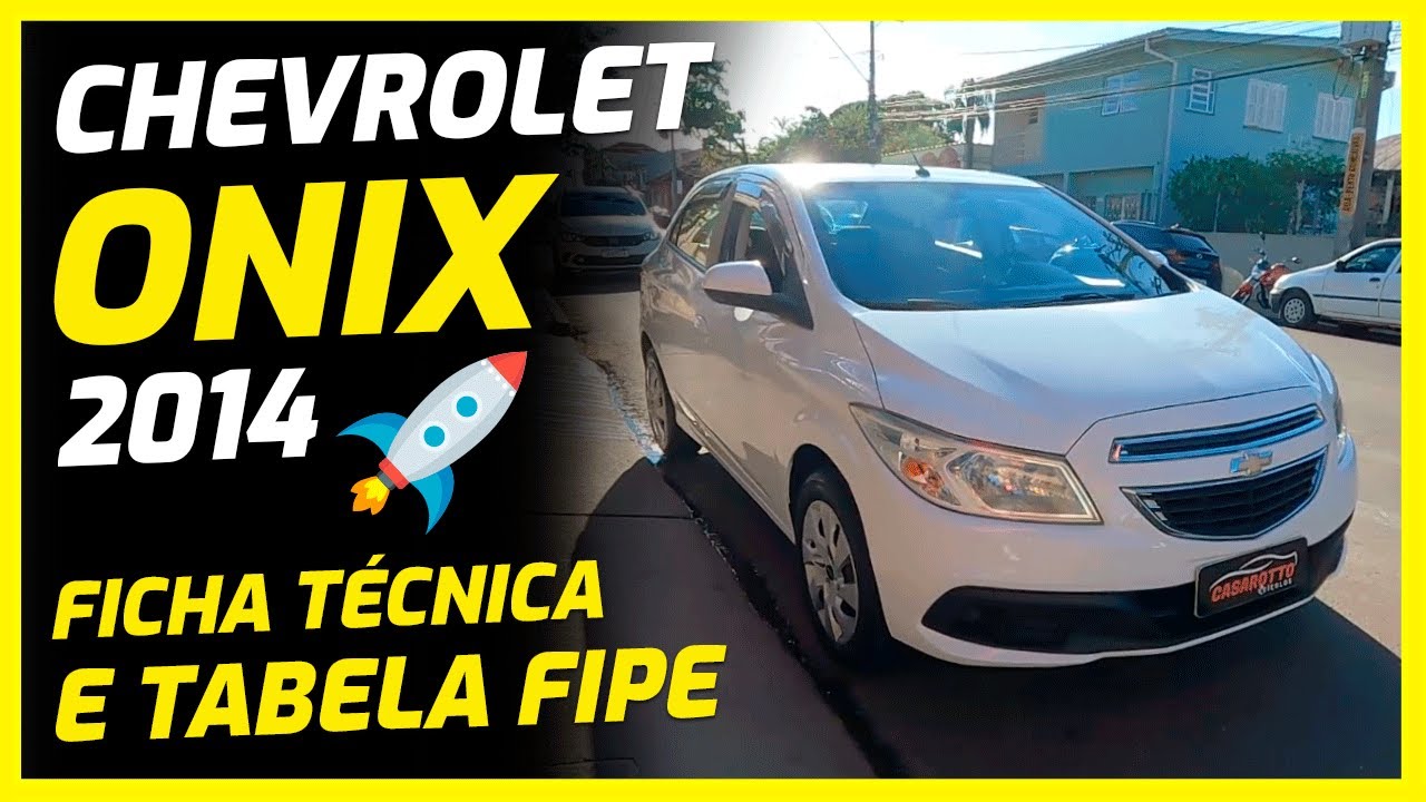 FICHA TÉCNICA E TABELA FIPE - Chevrolet Onix LT 1.0 Ano 2014