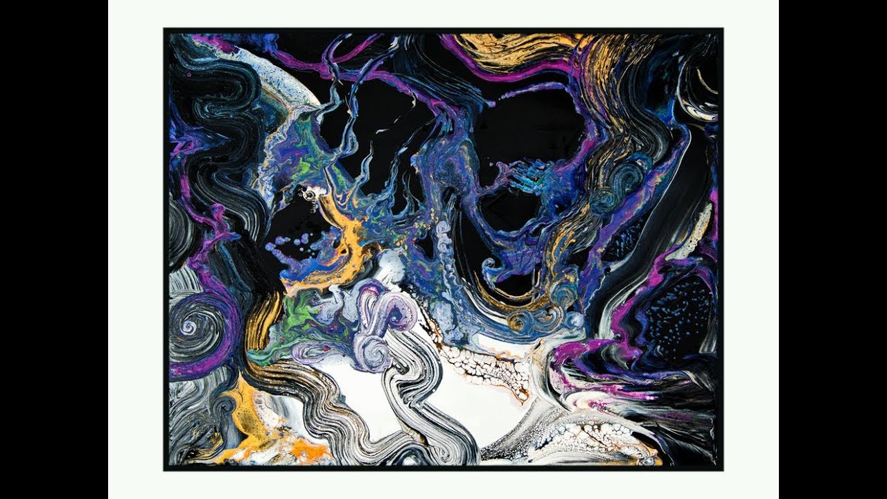 Fluid Acrylics Pouring& More Mixed Media Abstract Art, Showing Mica Powder Mixed #5420 -7.26.19
