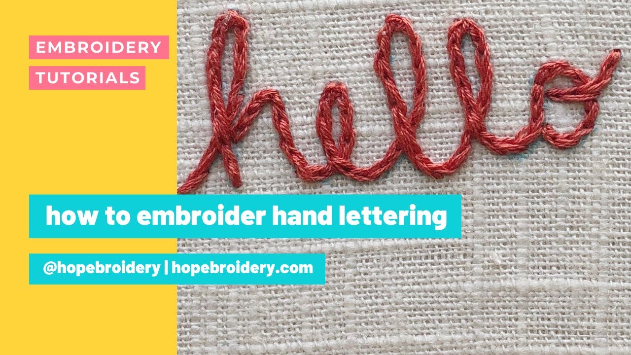 How to turn hand lettering into hand embroidery