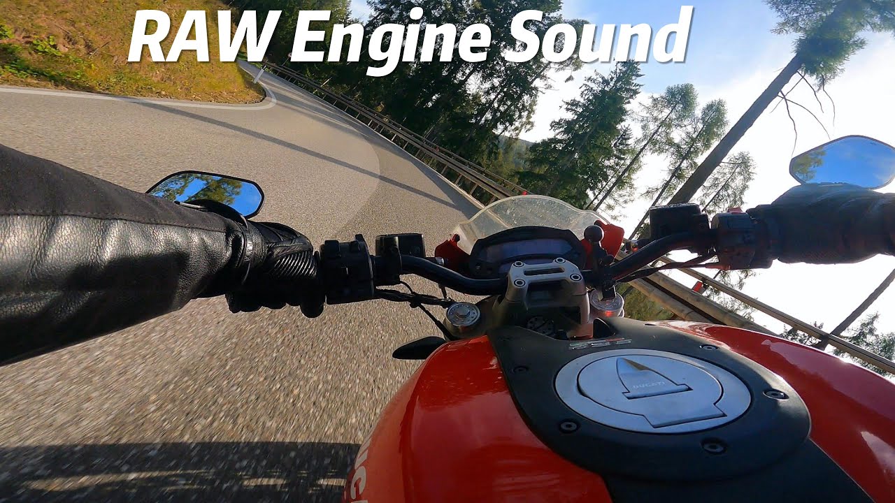 Ducati Monster 696 [RAW Engine Sound] 4K Passo di Lavazè