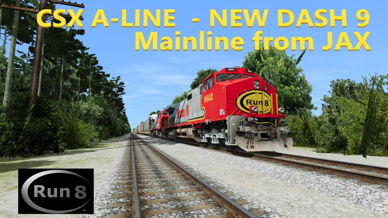 Run 8 Train Simulator V3 - CSX A-Line Mainline Running on New Dash 9 Jacksonville to West Tocoi