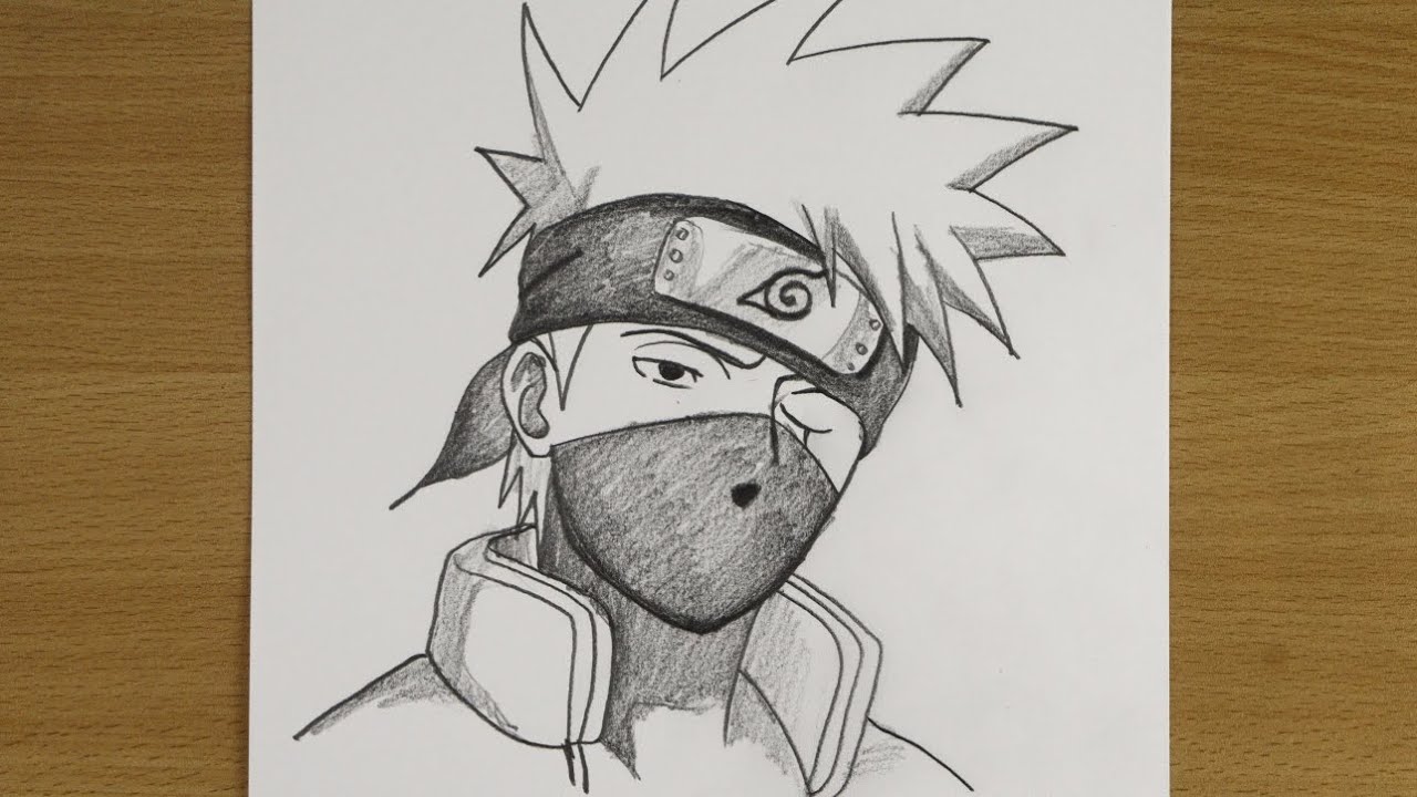 Easy anime drawing || How to Draw Kakashi Hatake || Naruto Pencil Drawing Tutorial for Beginners 