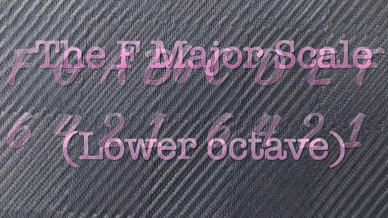 F Major Scale for Trombone (Lower octave)