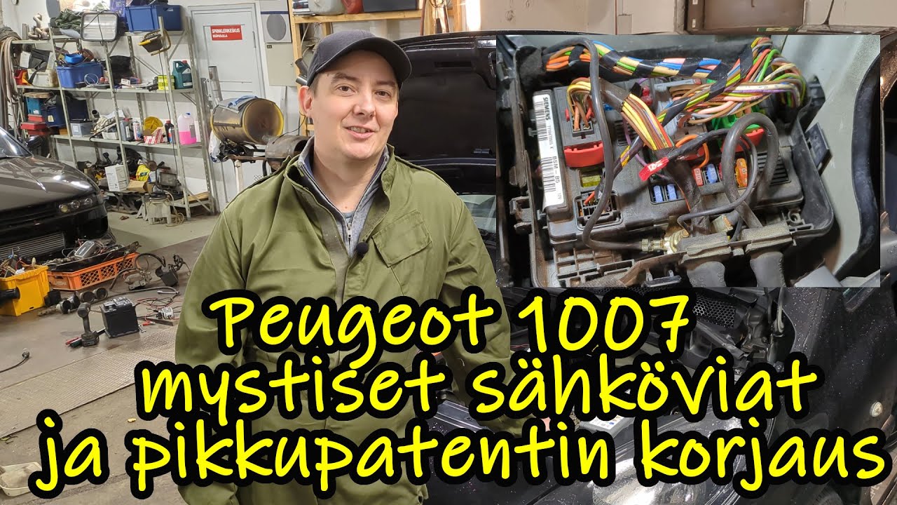 Peugeot 1007 sähköviat. Eberi, parkkitutka, valoautomatiikka ei toimi ja lisäpitkän sähköt?