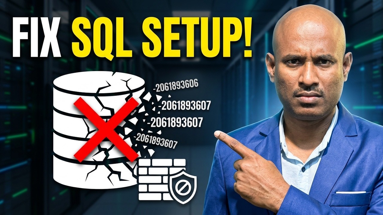 Fix SQL Server Installation Error: Unspecified Error -2147467259 | Invalid Command Line -2068052377