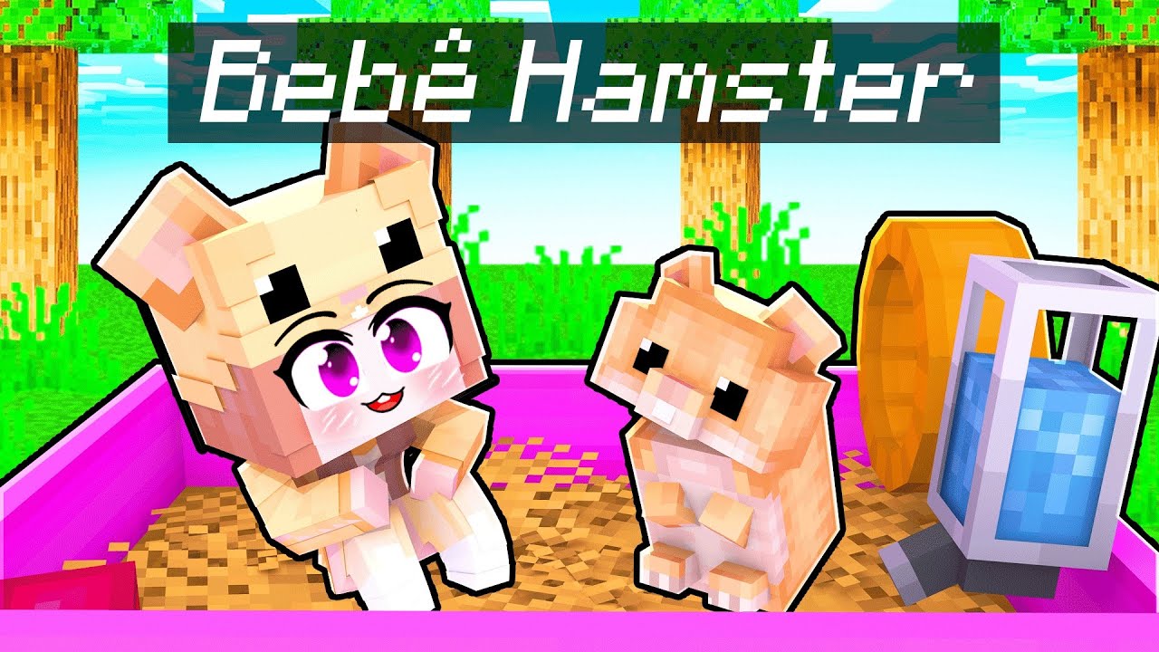 NASCI como BEBÊ HAMSTER no MINECRAFT!