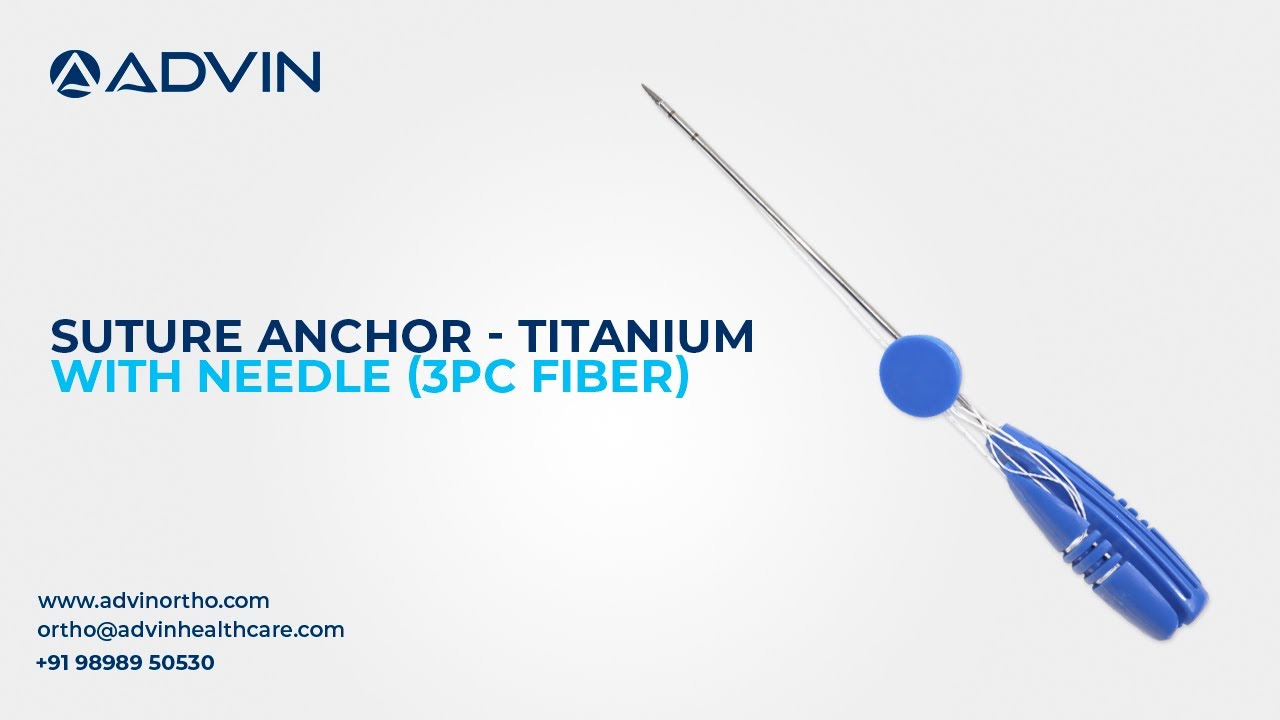 Suture Anchor - Titanium With Needle (2PC Fiber)