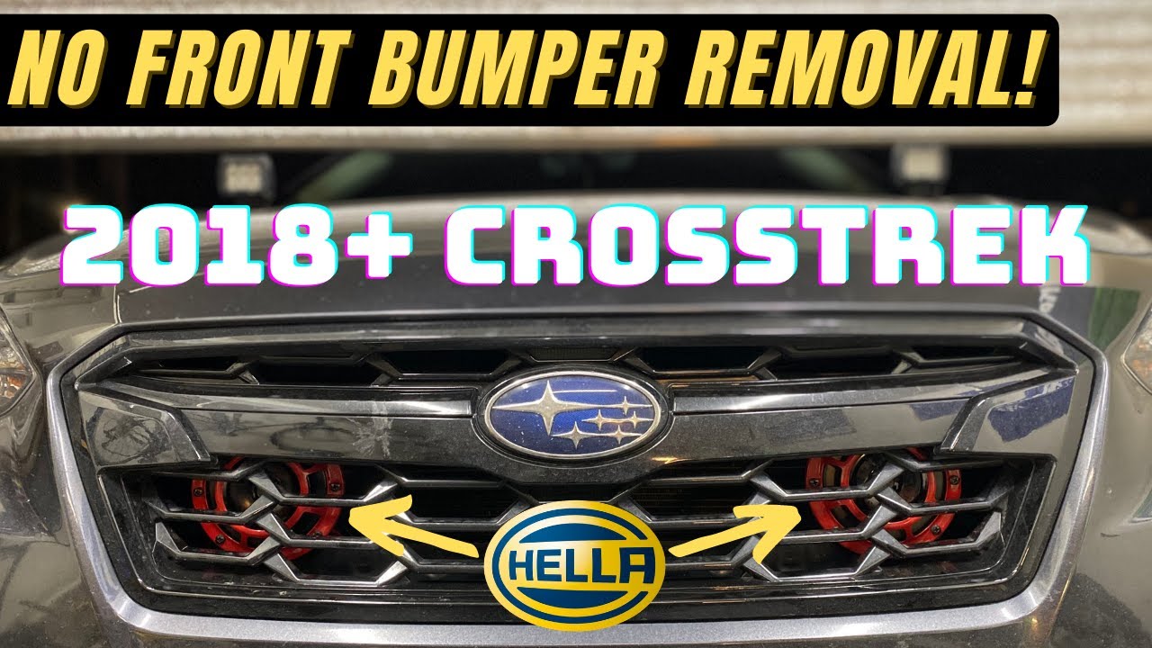 Установка сигнальных рожков Hella на Subaru Crosstrek без снятия переднего бампера