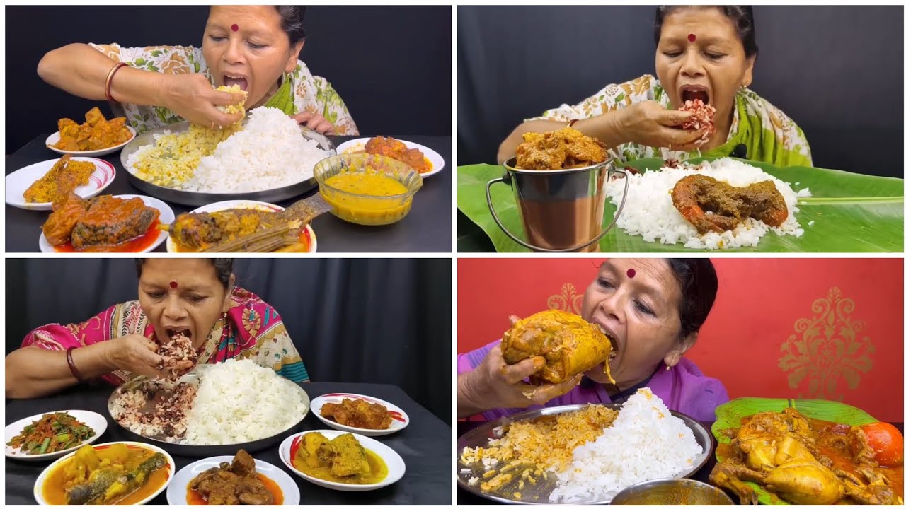 Asmr🔥|| Hangla Ami Special || Eating Different Bengali Delicious Cuisines 😋😋