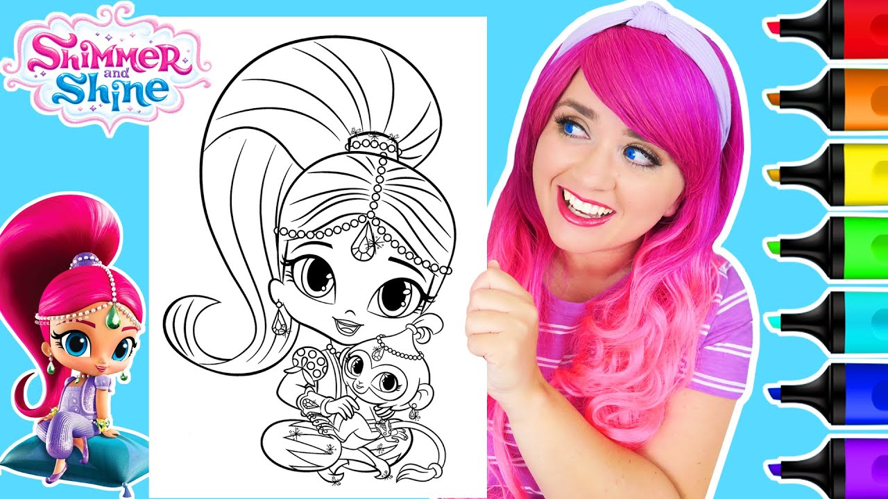 Coloring Shimmer and Shine | Shimmer & Tala Coloring Page | Ohuhu Art Markers