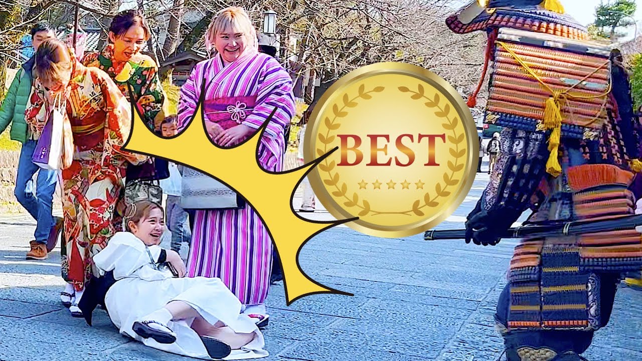 Best of SAMURAI Statue Pranks in Kyoto Japan | Funniest Tourist Reactions Compilation