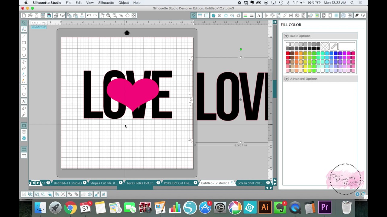 How to Do A Knockout Design in Silhouette Studio with Crop Tool