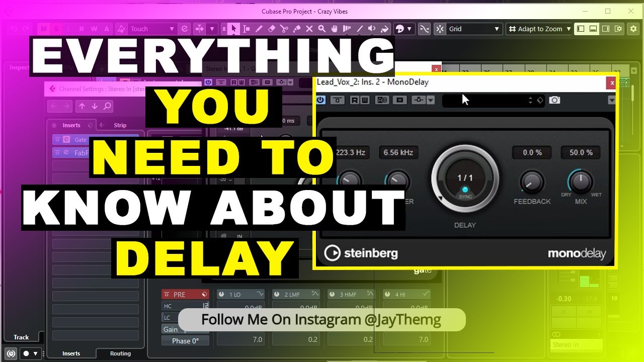 How to use delay step by step guide in cubase | Mixing Plugins Part 5