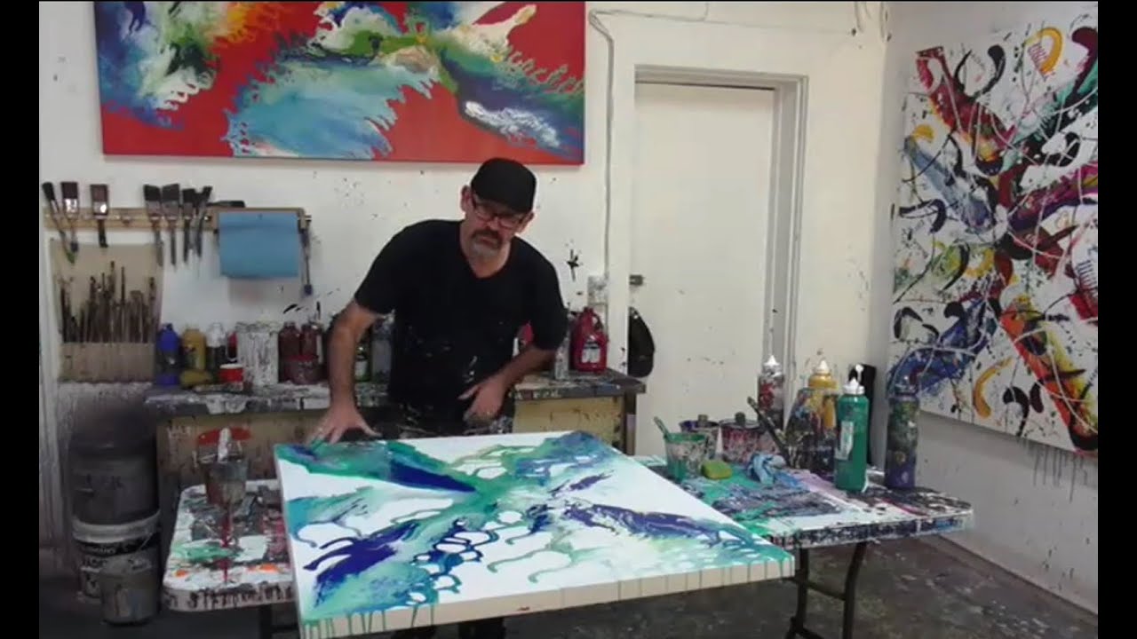 Free Abstract Art Lesson 2 Demos Creating Artworks for Beginners TV Show