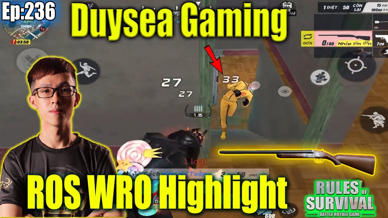 Duysea Ros WRO Highlight,Duysea Shotgun God,Duysea Gaming,Rules of Survival, Ep:236