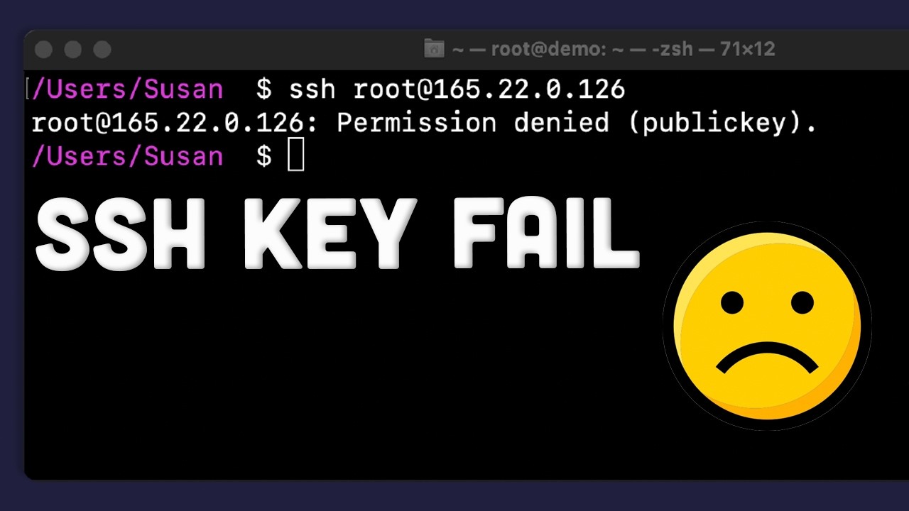 Fix for SSH Permission Denied (Public Key)