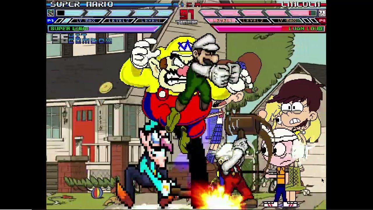 Karane MUGEN Battle #362: Super Mario Series vs The Loud House