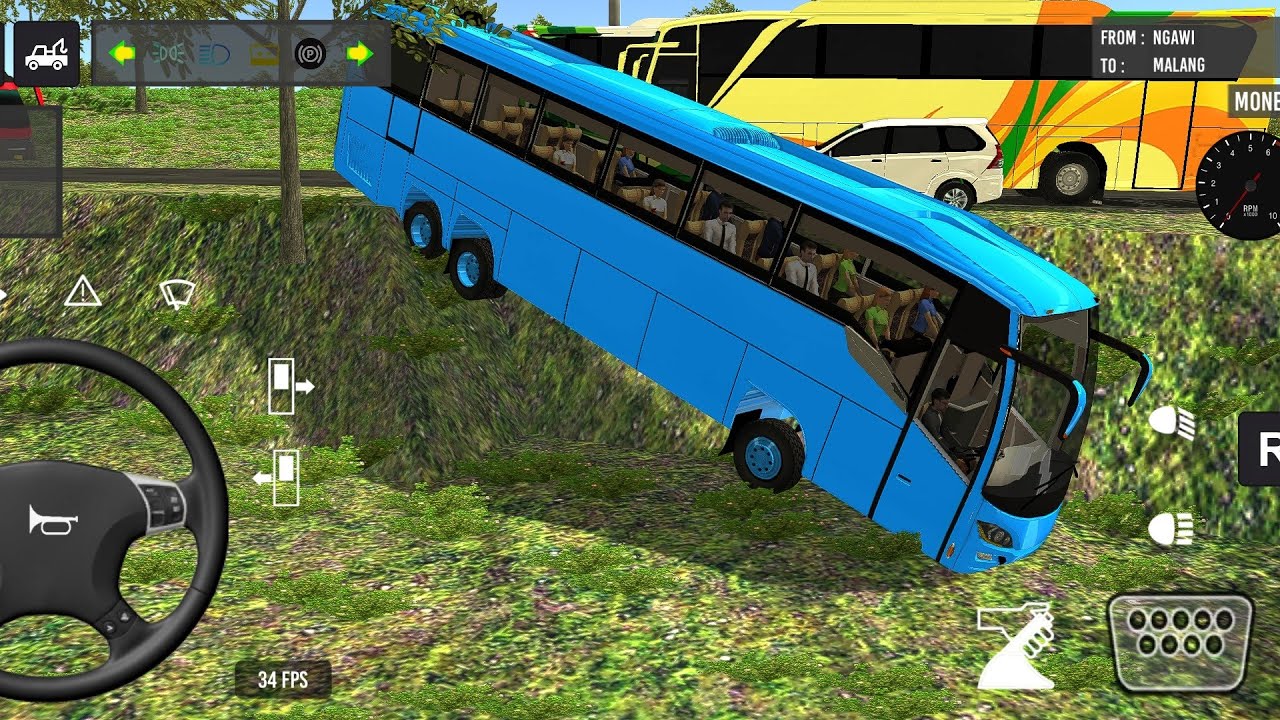 BUSSID Season 2 – Part 121 😱 | Deadly Mountain Turn Challenge😭 couch bus simulator India 🌲