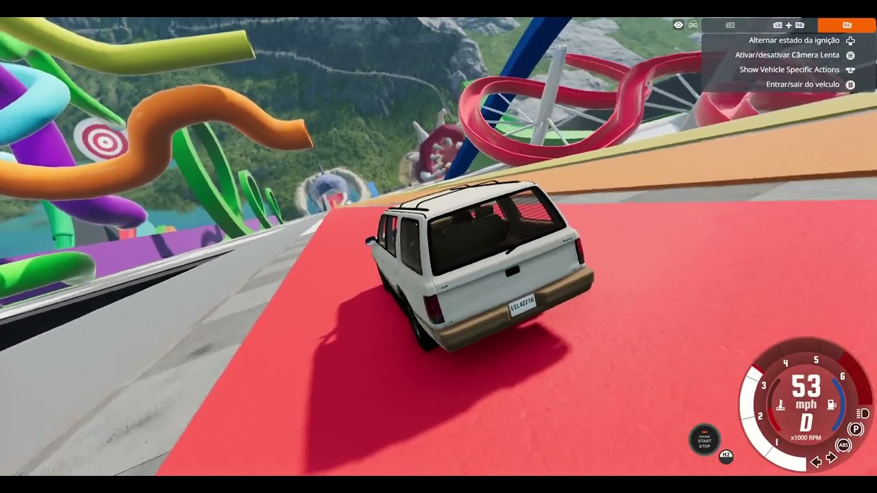 Destruição de carros vs Tubarão BEAMNG.DRIVE