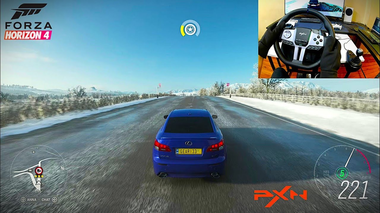 Lexus ISF 2009 Stock / PXN V9 GEN 2 Steering wheel / Forza Horizon 4 Gameplay on Xbox Series s 