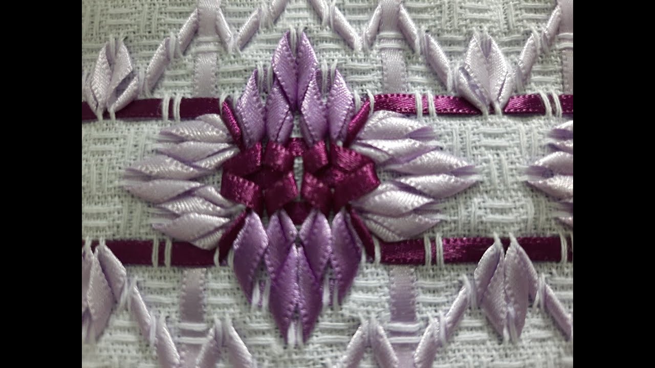 Vagonite de fitas_flores violetas_passo a passo_ modelo 205