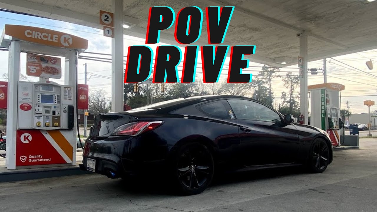 LATE NIGHT POV DRIVE IN 2010 Genesis Coupe 3.8 POV DRIVE  (LOUD EXHAUST)