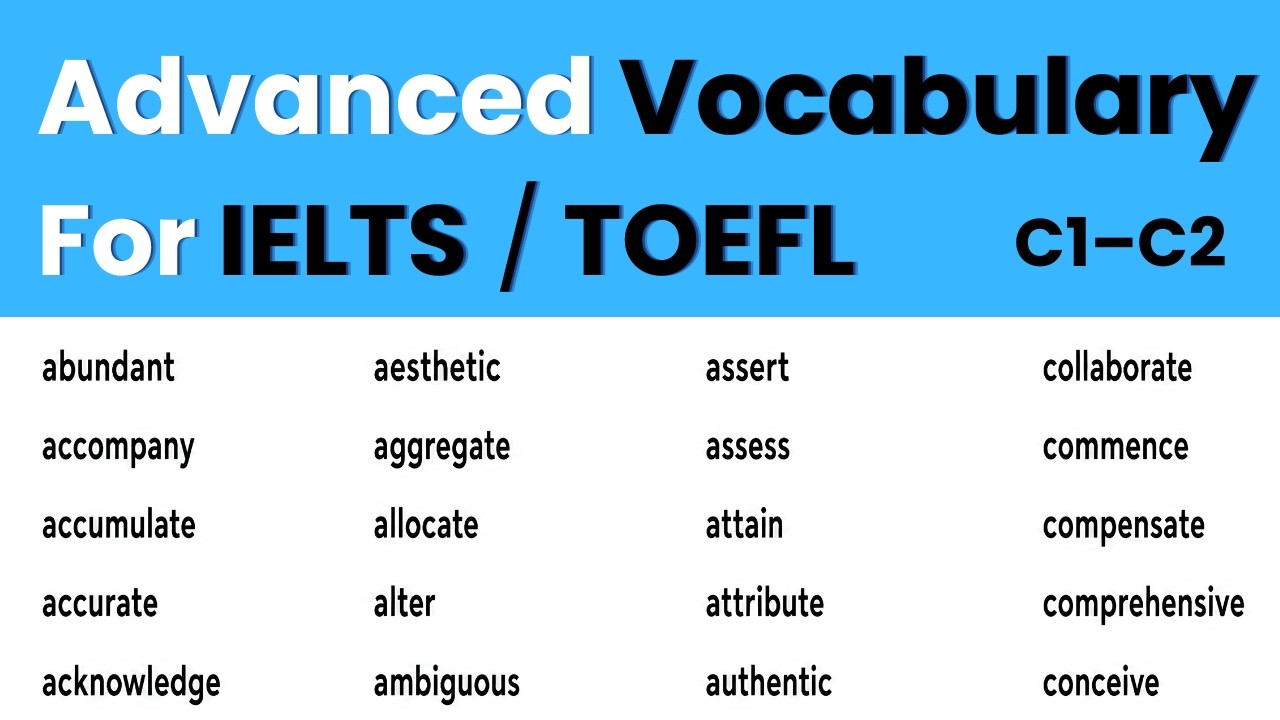 Продвинутый словарный запас для IELTS и TOEFL | Лексика уровня C1&ndash;C2 со значениями и примерами