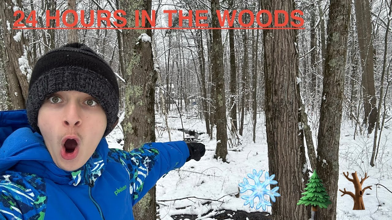 24 HOURS IN THE SNOWY WOODS! (Mr.good)