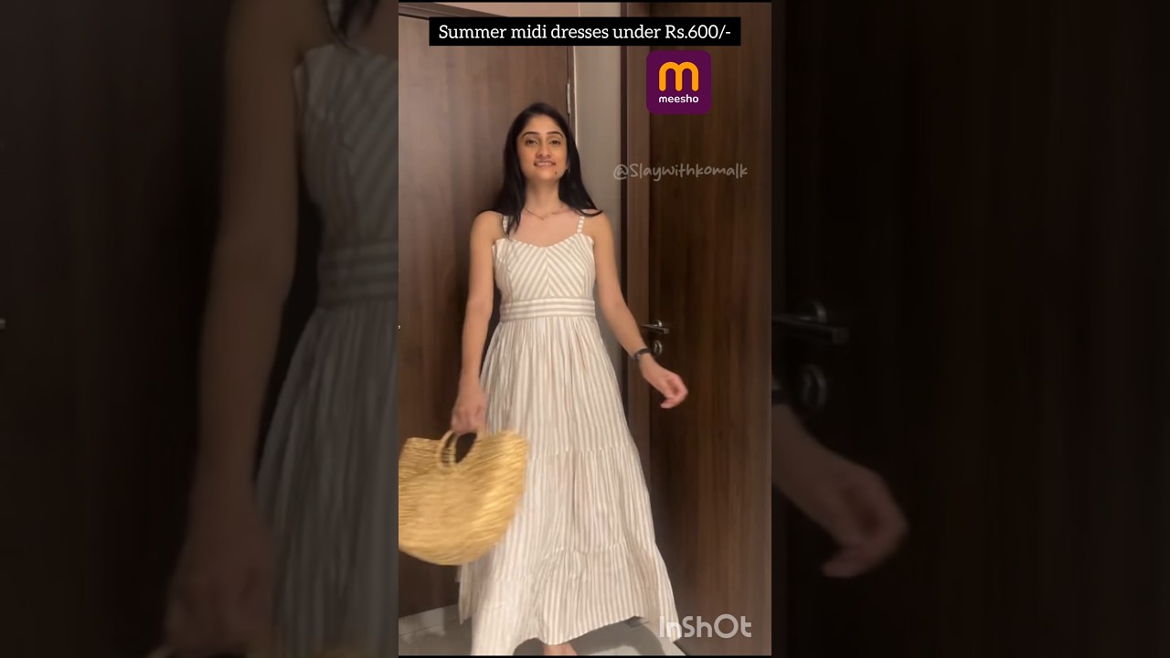 Summer midi dresses on meesho under 600/- #meesho #meeshofinds #meeshohaul #mididresses #outfit #fyp