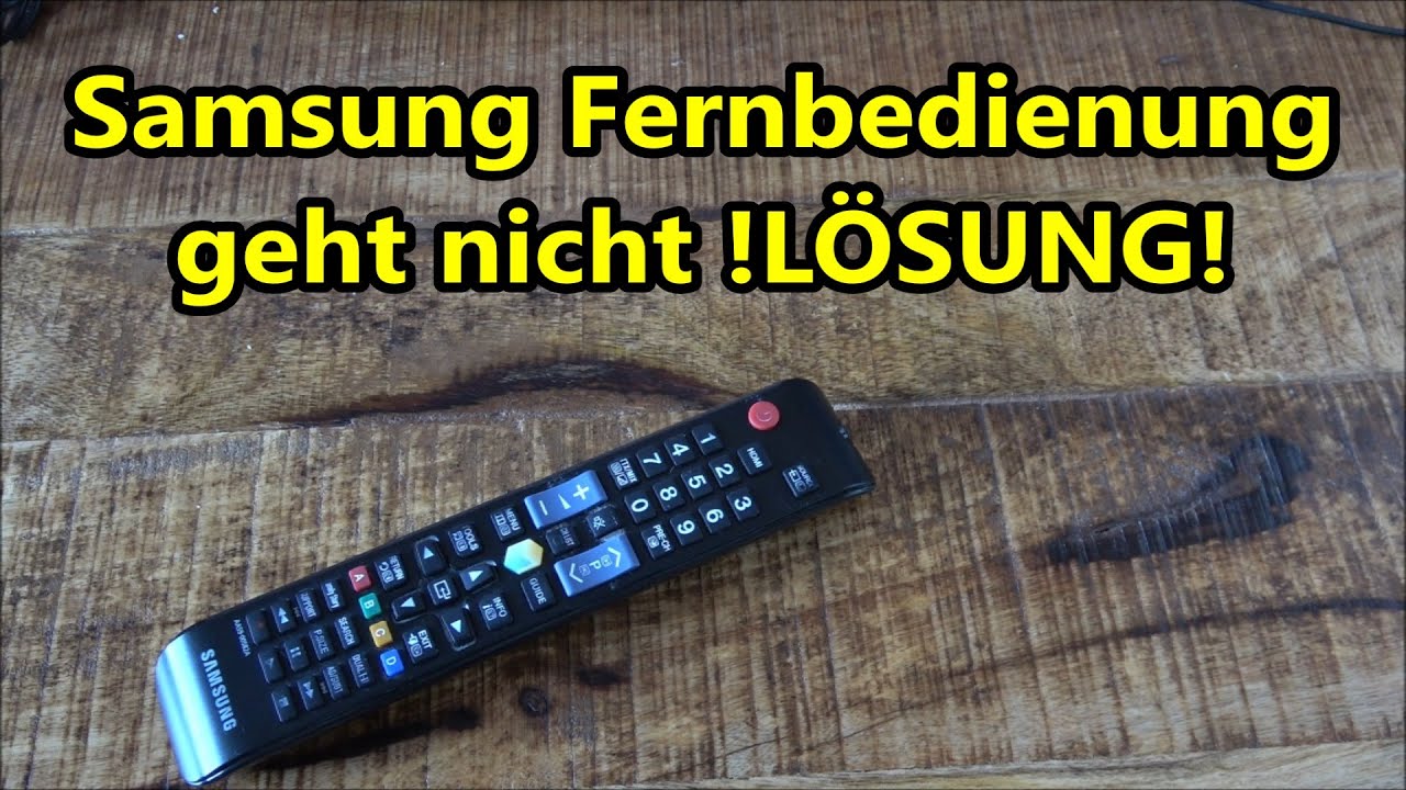 Samsung TV Fernbedienung funktioniert nicht - L&ouml;sung: So Samsung Fernbedienung reseten