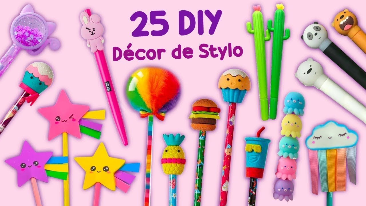 25 DIY IDÉES DE DÉCOR DE STYLO INCROYABLE - IDÉES D'HACK D'ÉCOLE DE DÉCORATIONS DE CRAYON