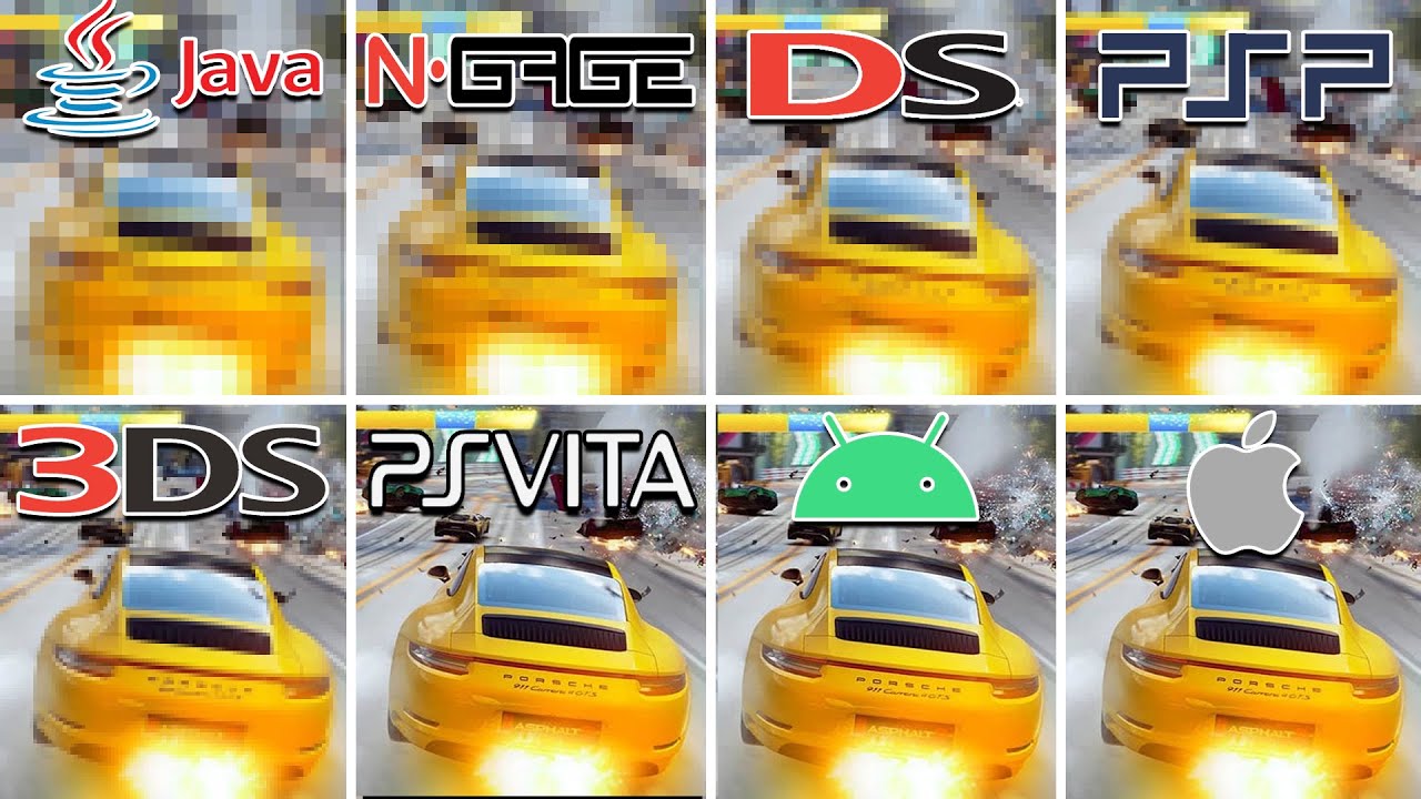 Asphalt Series - Java vs N-GAGE vs DS vs PSP vs 3DS vs PS Vita vs Android vs iOS