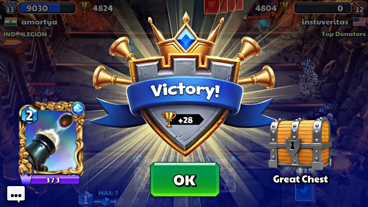 Trying SQ Cannon Deck After a long time!🔥- Castle crush🏰