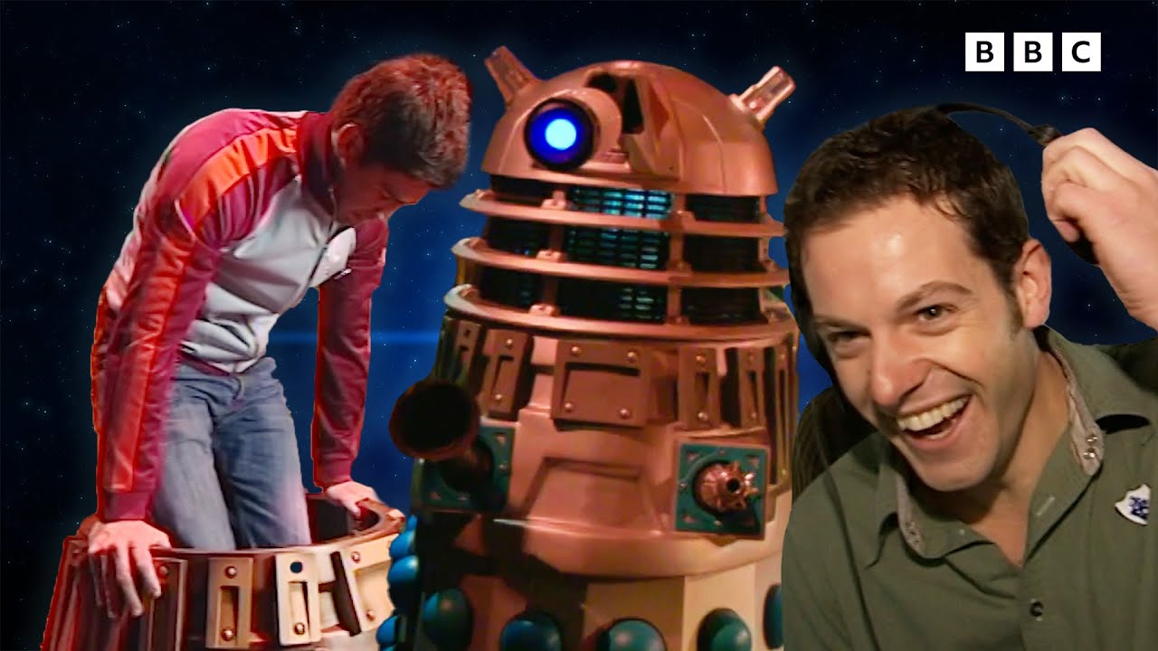 Ever wondered what's inside a Doctor Who Dalek? Blue Peter presenters, of course!