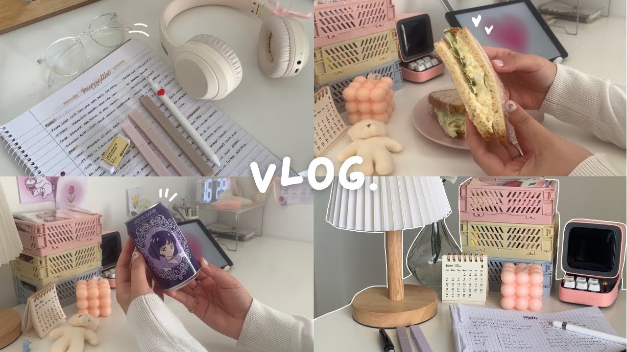 Daily vlog 🍞 life recently, what’s in my bag/pencil case, egg sando, studying, ft. Scrintal