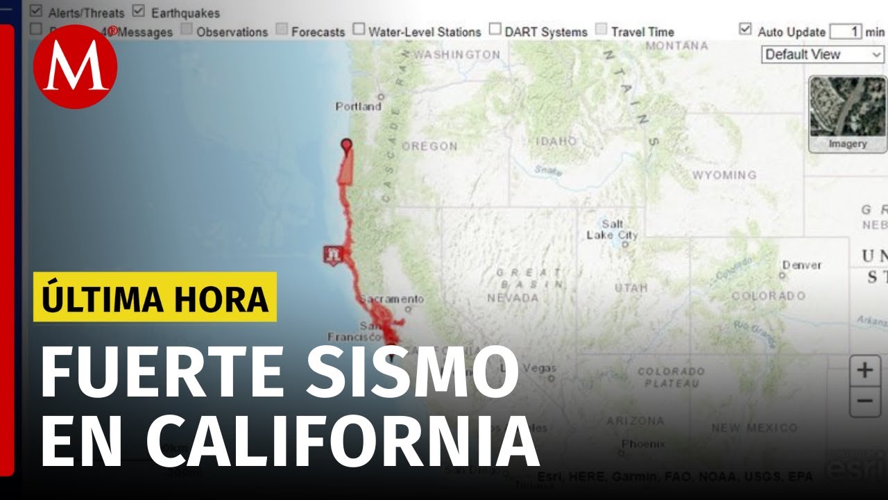 Sismo de magnitud 7.3 sacude California, EU; emiten alerta de tsunami