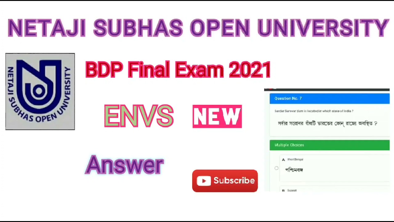 BDP ENVS Final Exam Answer 2021 1st Year