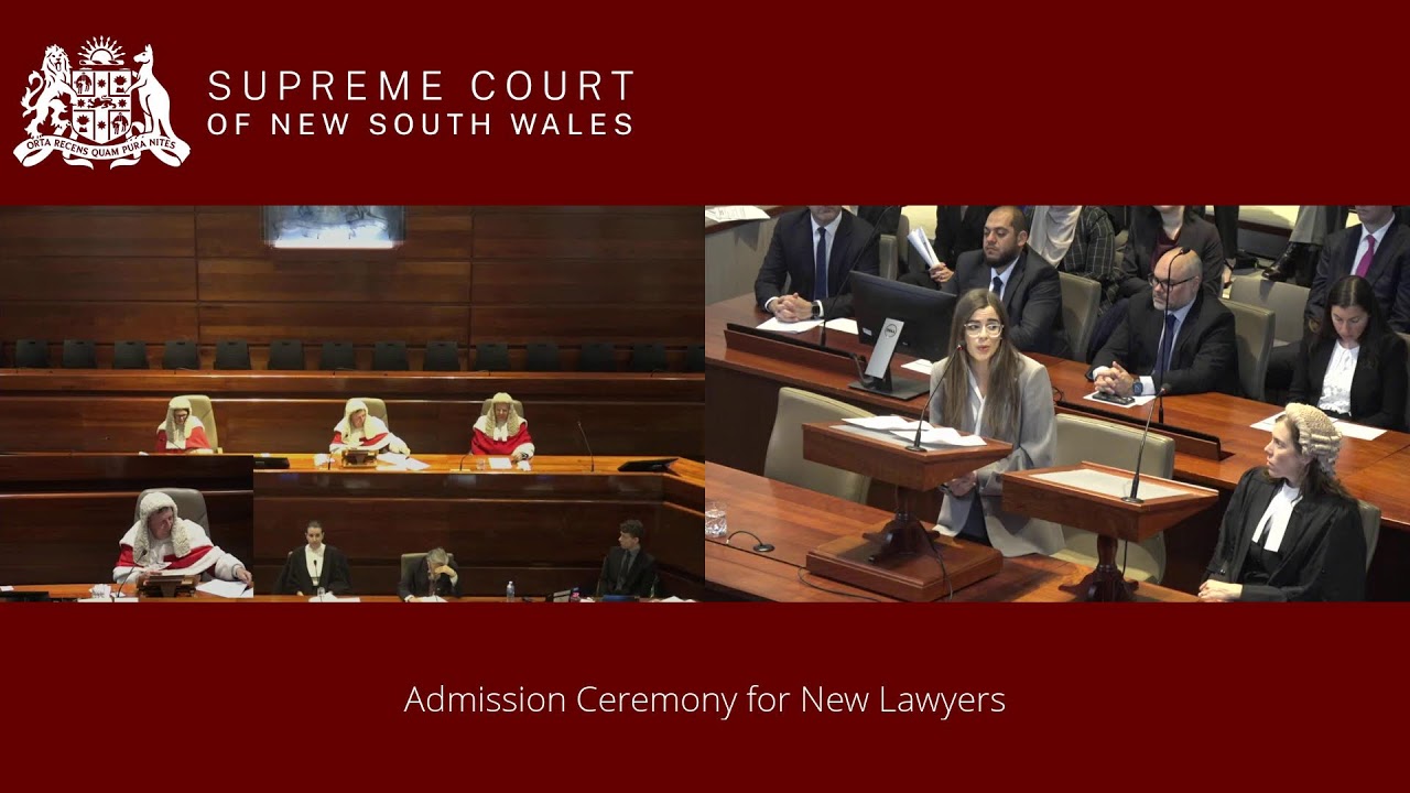 Admission Ceremony for New Lawyers - Friday 17 October 2025 10:45am
