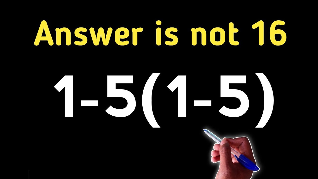 Then what is the answer watch this 👈 | how to solve 1-5(1-5) | math challenge 