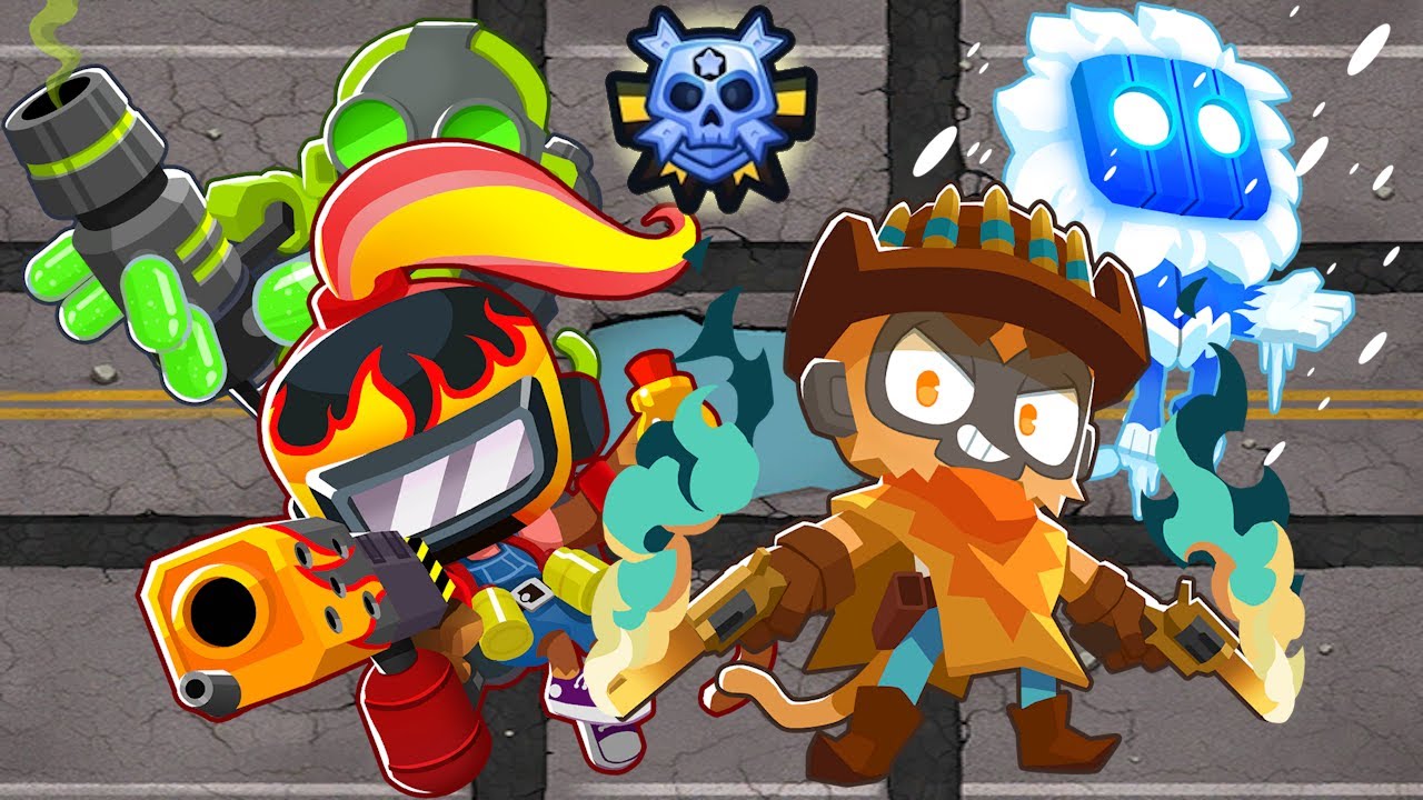 [Bloons TD 6] #Ouch CHIMPS Black Border with Gwendolin & The Blazing Sun (v49.2)