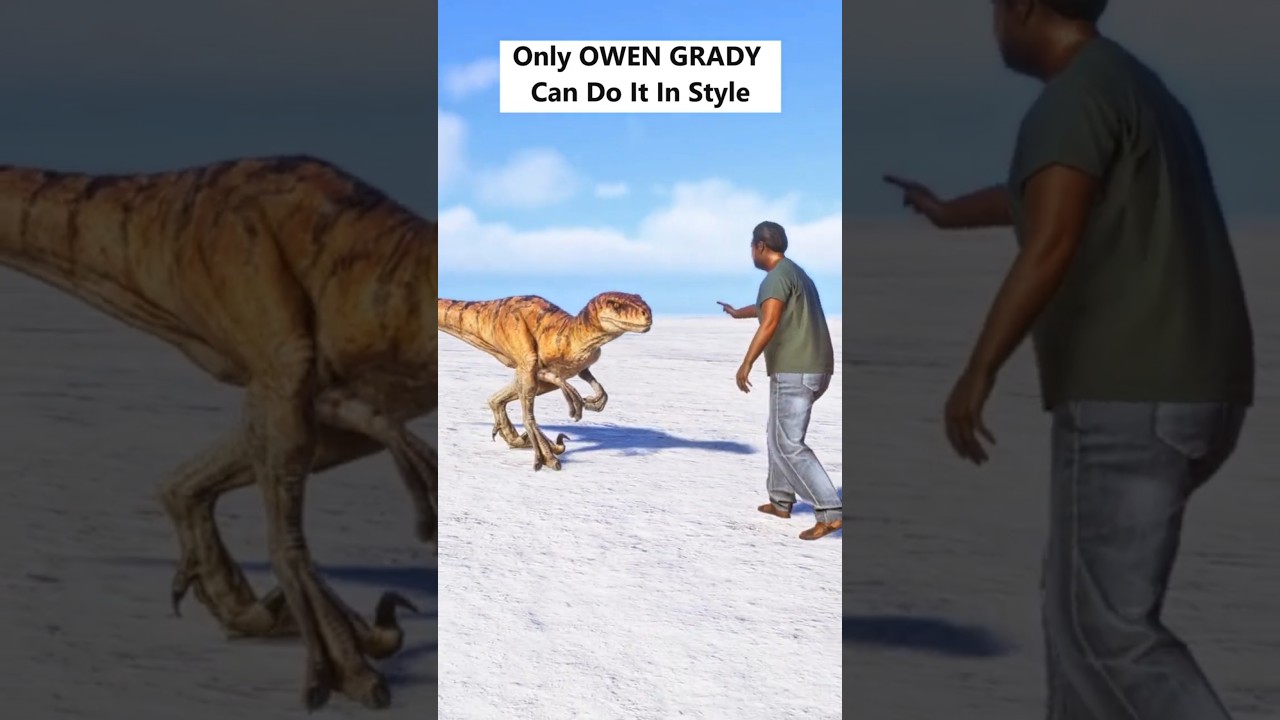 NPC Character vs Atrociraptor Hunting Animation #jurassicworld #dinosaur #atrociraptor #dino