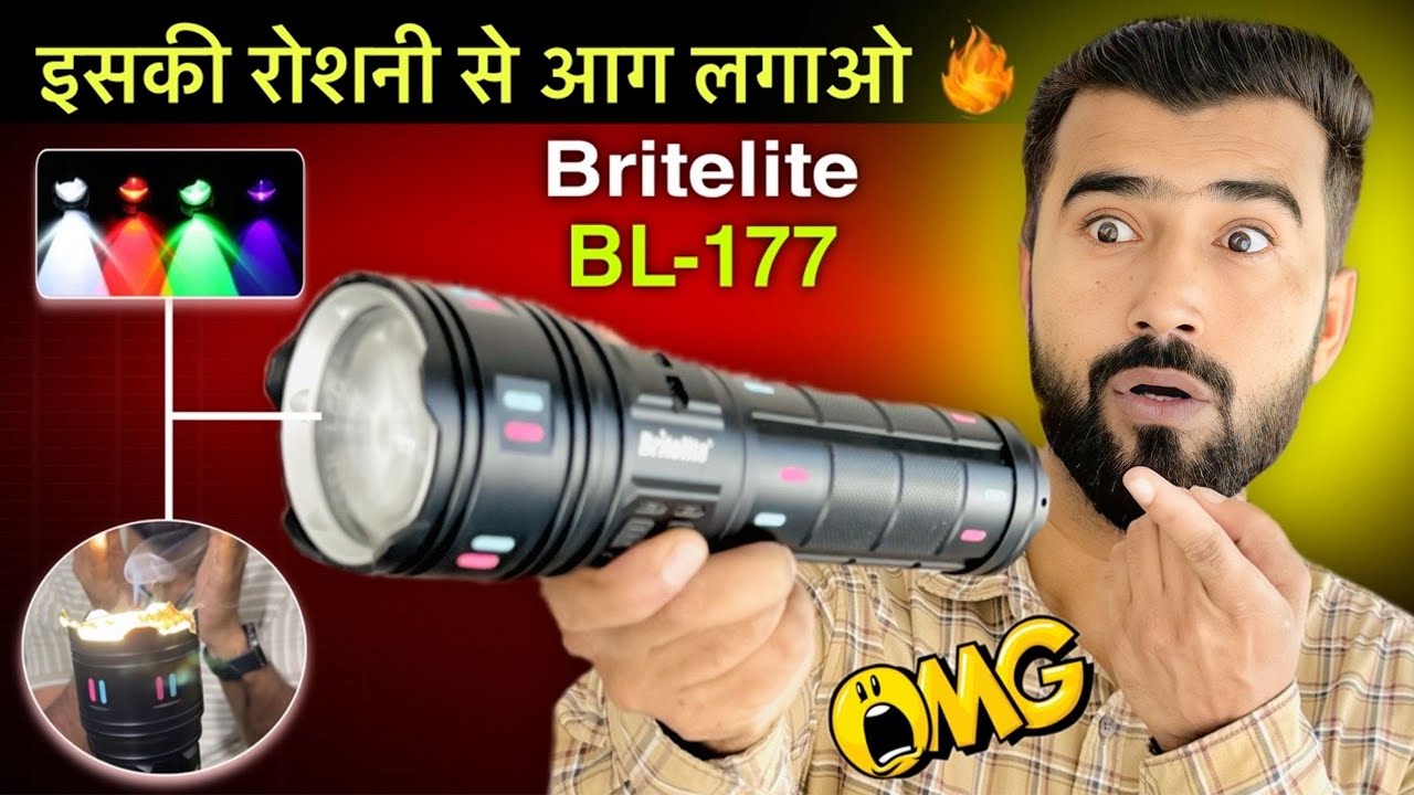 ऐसा पहले न देखा 😳|| Britelite BL-177 Long Range Torch With Zoom Function || Best Zoomable Torch