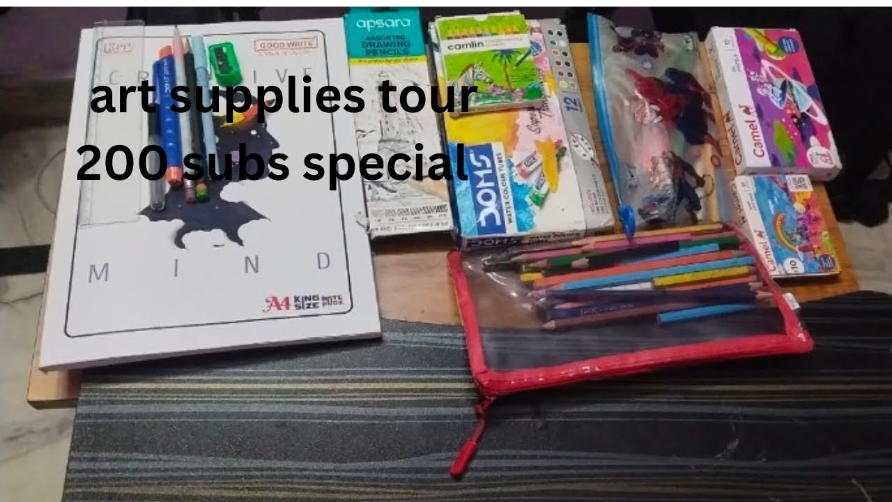 My art supplies tour ( voice reveal ) | pulkit gamers god |