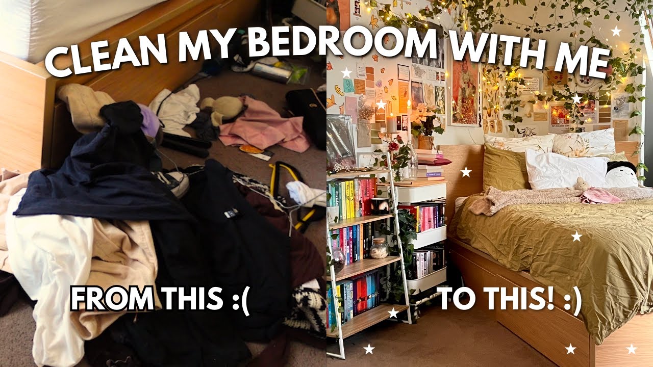 CLEAN MY BEDROOM WITH ME 🧽🫧|| room cleaning motivation! closet clean-out! satisfying! aesthetic!